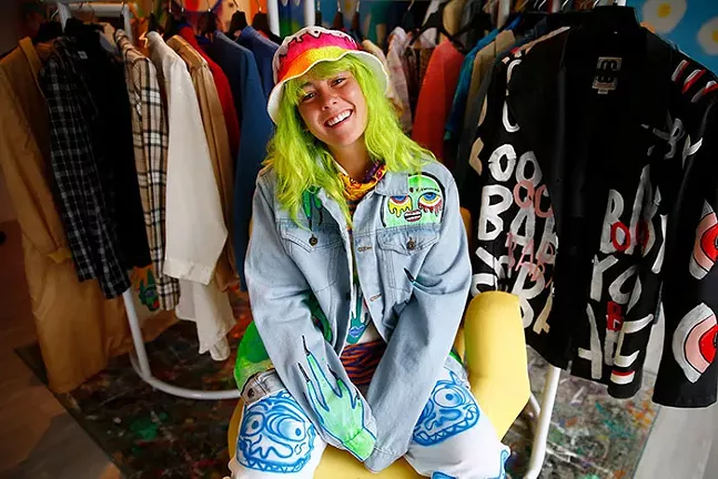 Anika Ignozzi of OOH BABY brings her hand-painted, upcycled clothing to new Millvale storefront