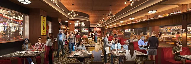 A projection of what Guy Fieri's restaurant will look like. - COURTESY OF MEINERT/MASHEK COMMUNICATIONS