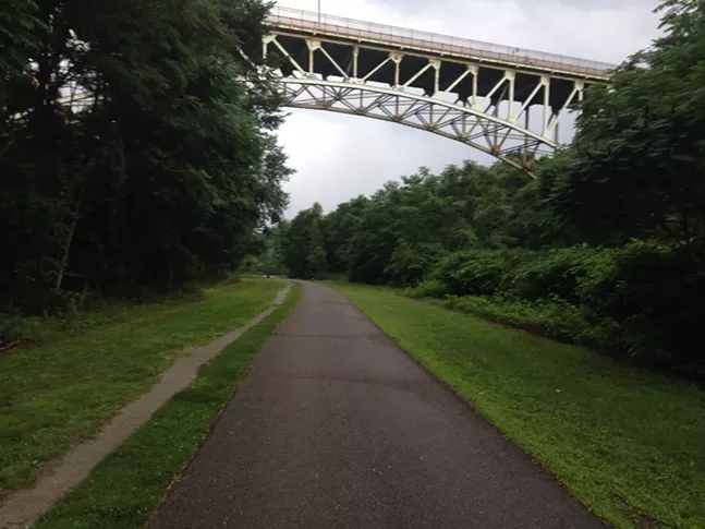 The Junction Hollow Trail, which would be provided infrastructure improvements under the proposed Mon-Oakland Connector - CP PHOTO: RYAN DETO