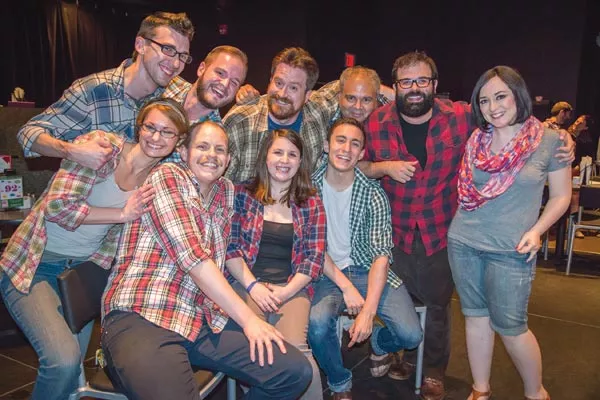 LGBTQ*Bert (back row, from left): James Jamison, Michael Quigley, John Feightner, Mike Buzzelli, Frank McDade and Abby Fudor (coach). Front: Ashley McKinney, Connor McCanlus,, Kayleigh Blanchette and Matt Salinger. - PHOTO COURTESY OF MIKE RUBINO