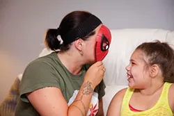 Since she began communicating with her family, Antania has expressed interest in Spider-Man - PHOTO BY HEATHER MULL