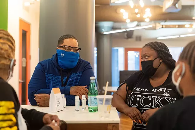 Members of Steel Smiling, which aims to “bridge the gap between Black people and mental health support through education, advocacy, and awareness” - CP PHOTO: LAKE LEWIS