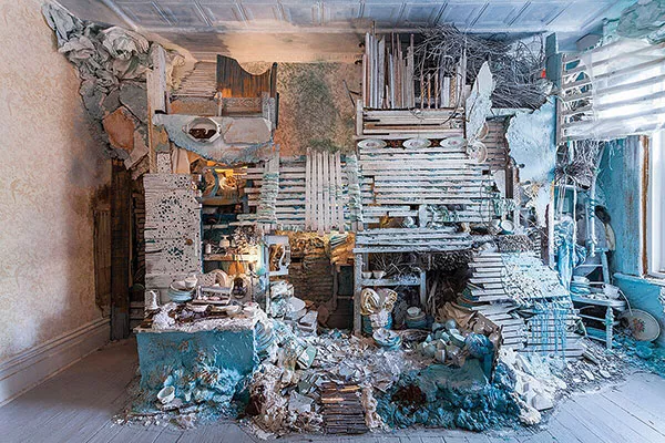 Julie Schenkelberg's "The Color of Temperance: Embodied Energy" (detail) - PHOTO COURTESY OF THE MATTRESS FACTORY