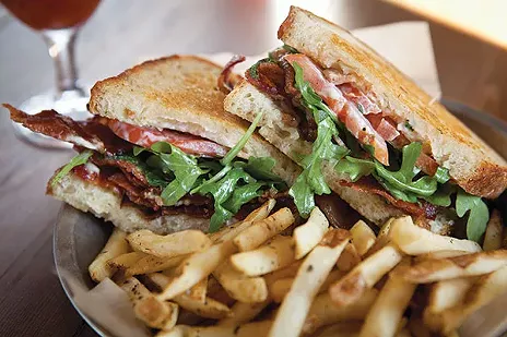 Bakn BLT: one-pound smoked-applewood bacon, baby spinach, tomato and baconnaise - PHOTOS BY HEATHER MULL