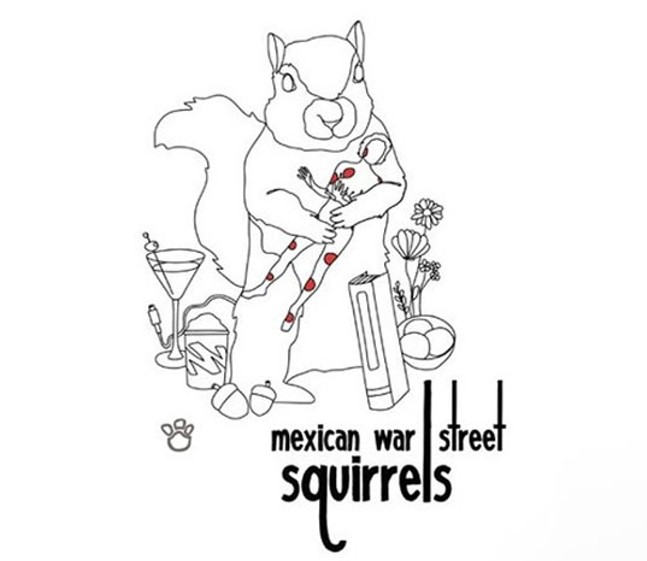 TripleAAAnimals Mexican War Street Squirrels by Jegan Mones - ARTWORK: JEGAN MONES