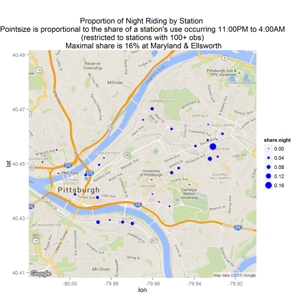 CMU student creates cool maps of Pittsburgh bike-share stats