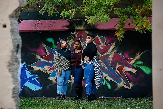 Mia Marshall, Janita Kilgore, and Markeea Hart of Girls Running Shit - CP PHOTO: JARED WICKERHAM, STYLING: BRADLEY HILL
