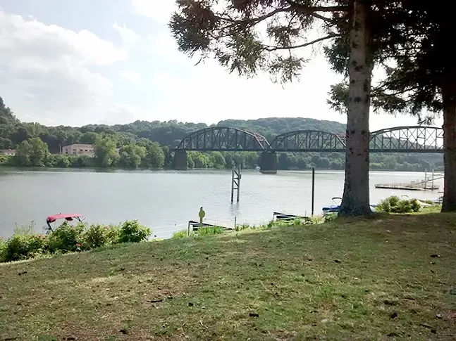 View of Brilliant Branch Railroad Bridge from Aspinwall Riverfront Park - CP PHOTO: ABBIE ADAMS