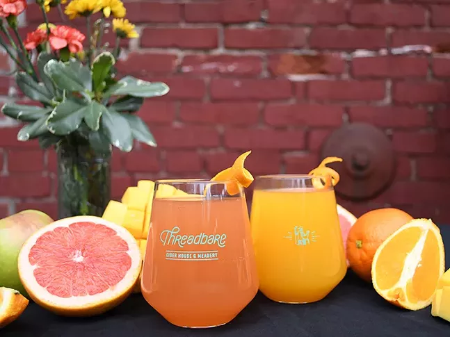 Mother’s Day Brunch mimosas from Threadbare Cider and Mead - IMAGE: COURTESY OF THREADBARE CIDER AND MEAD