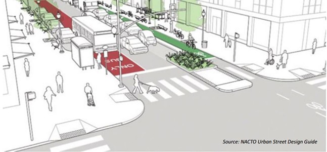 An example of Complete Streets design - IMAGE COURTESY OF PITTSBURGH DEPARTMENT OF CITY PLANNING