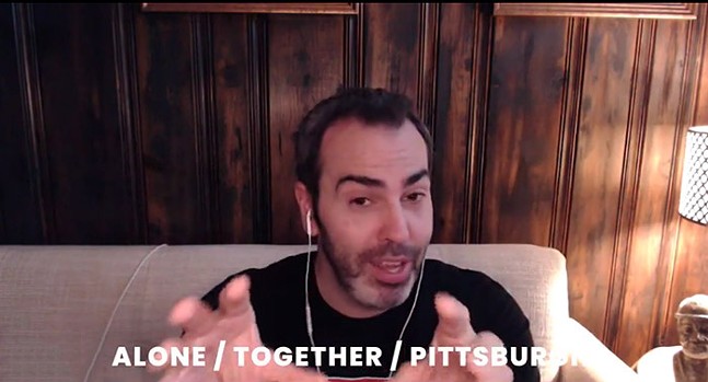The Man, the couch, the wood paneled wall: Patrick Jordan on "Alone Together Pittsburgh"
