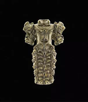Iris van Herpen's “Radiation Invasion, Dress” from Iris van Herpen: Transforming Fashion, at Carnegie Museum of Art - PHOTO COURTESY OF BART OOMES, NO 6 STUDIOS
