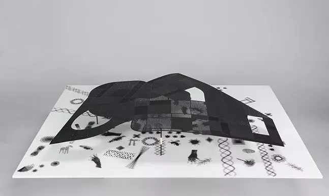 TheGreenEyl; Connective Field by SO-IL, part of Fabricated Landscape at CMOA - PHOTO: COURTESY OF CMOA