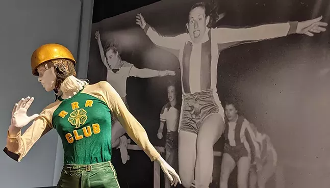 Roller derby uniform at Sporting Fashion: Outdoor Girls 1800 to 1960 - CP PHOTO: AMANDA WALTZ