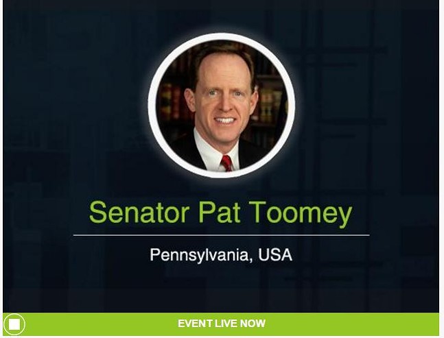 Pennsylvania  Republican Sen. Pat Toomey holds telephone town hall