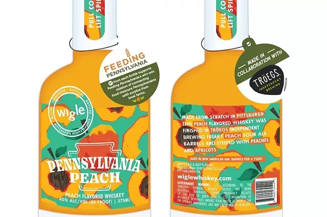 Pennsylvania Peach Whiskey from Wigle Whiskey and Tröegs Independent Brewing - IMAGE COURTESY OF WIGLE WHISKEY
