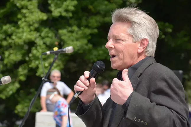 State Rep. Russ Diamond, R-Lebanon, speaks at a Capitol rally of anti-lockdown activists on June 5, 2021 - CAPITAL-STAR PHOTO BY STEPHEN CARUSO