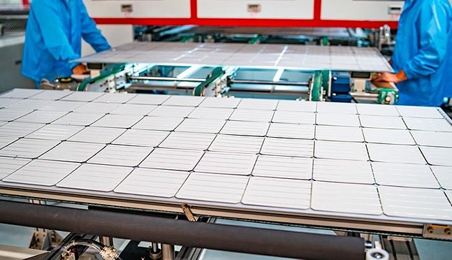 Manufacturing of solar panels