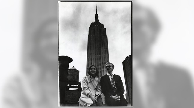 Andy Warhol and Marisol with the Empire State Building, 1965, part of Marisol and Warhol Take New York at The Warhol - PHOTO: DAVID MCCABE