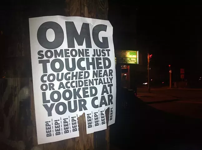 A flyer posted by Pittsburgh City Paper editor Lisa Cunningham in Shadyside in 2011 - CP PHOTO: LISA CUNNINGHAM