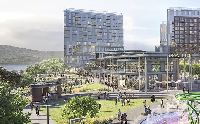 Rendering of Millcraft's pavilion green space plan as part of its proposed Esplanade development for Chateau - IMAGE: COURTESY OF MILLCRAFT