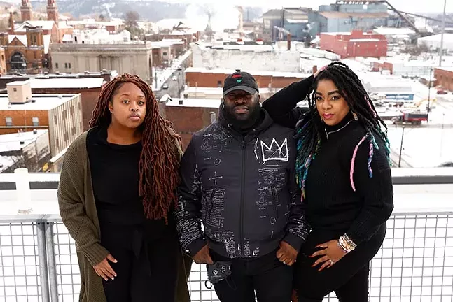 The Coloured Section founders  Zeal Eva, Natiq Jalil, and Crystal Noel Jalil - CP PHOTO: JARED WICKERHAM