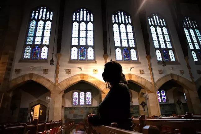 Jane, who wishes to remain visually anonymous, photographed at Sacred Heart Church - CP PHOTO: KAYCEE ORWIG