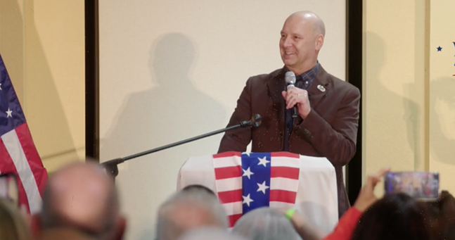 Sen. Doug Mastriano (R-Franklin) speaks during an event in Gettysburg to formally announce a run for governor on Jan. 8, 2022 - PHOTO: SCREENSHOT