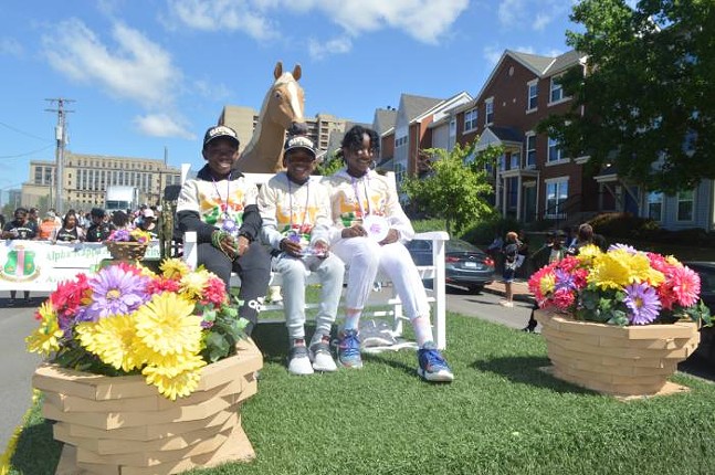 Participants from the Pittsburgh-based nonprofit Lift Every Voice prepare to march in the Western Pennsylvania Homecoming Parade, June 18, 2022 on Saturday, June 18, 2022 - CP PHOTO: DONTAE WASHINGTON