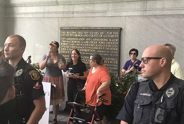 Dozens drown out anti-trans event in Downtown Pittsburgh
