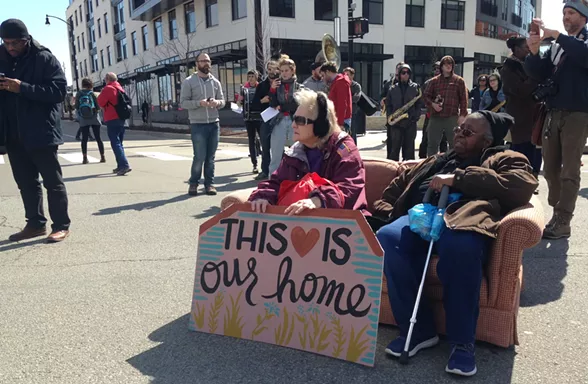 Pittsburgh affordable-housing advocates rally in East Liberty; decry public subsidies to luxury development