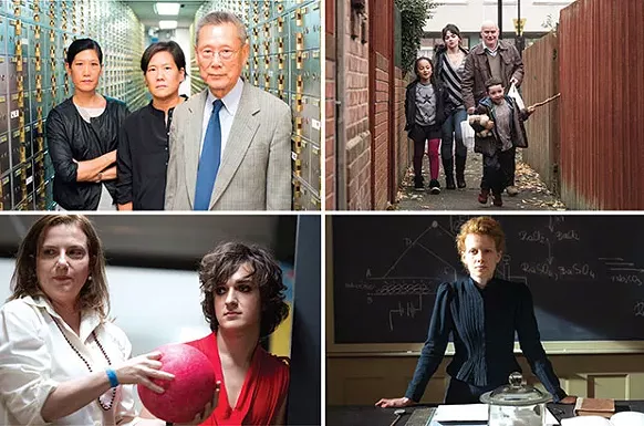 Clockwise from top left: Abacus: Small Enough to Jail; I, Daniel Blake; Marie Curie: The Courage of Knowledge; and Don’t Call Me Son