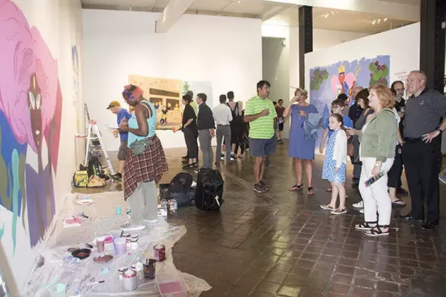 Wall Paintings: Storytellers at SPACE Gallery during the Downtown Gallery Crawl on Fri., July 7 - CP PHOTOS BY JORDAN MILLER