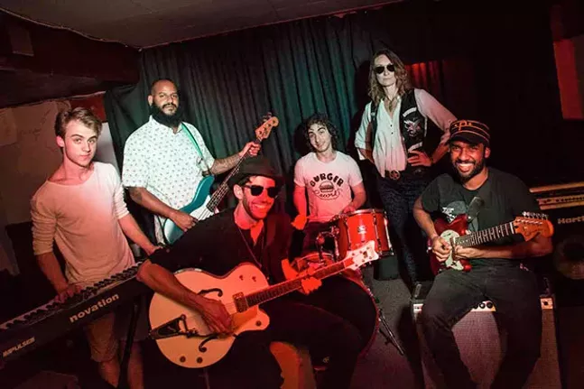 Performing at the Jack White Tribute Show: Mitch McDermott, from The Summercamp; Chris Trepaniger, from Killer of Sheep, Devin Moses and The Saved; Mike Dugan, from Working Breed; Sam Berman, from The Nox Boys; Erika Laing, from Working Breed; and Dhruva Krishna, from MANIC SOUL and Run The Meat - CP PHOTO BY SARAH WILSON