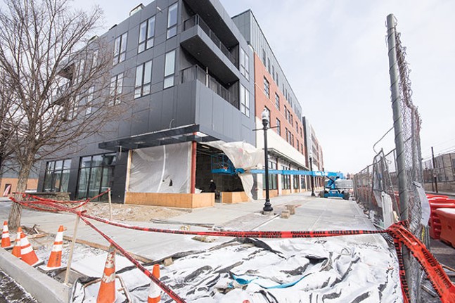 The Arsenal 201 apartment complex in Lawrenceville is set to open soon, even as demand for high-end rentals is dipping. - CP PHOTO BY JAKE MYSLIWCZYK
