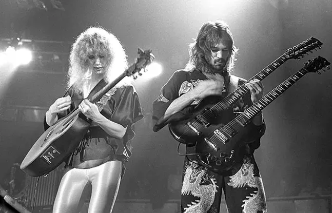 Heart’s Nancy Wilson and Robert Fisher on stage in 1978 - PHOTO COURTESY OF JIM SUMMARIA, CREATIVE COMMONS