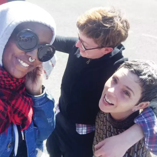 Photograph of Jayla Patton, Anne Schwann and Jude Vachon
