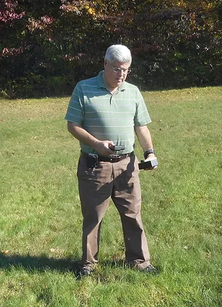 Stan Gordon investigating a UFO incident - PHOTO COURTESY OF STAN GORDON