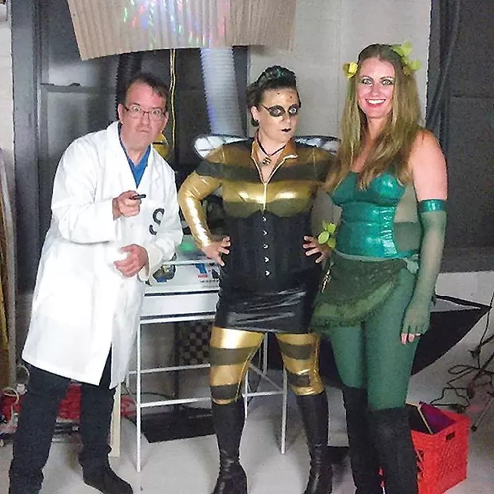 Video Stars: Mike Shanley, Heather Kilgore and Laurie Kudis on the set of Heroineburgh