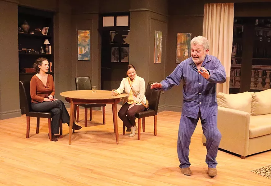 Catherine Gowl, Erin Krom, and Sam Tsoutsouvas in The Father - - PHOTO: BEA NYILIS