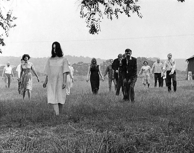 Ghouls in field in Night of the Living Dead - FILM STILL: IMAGE TEN, INC.
