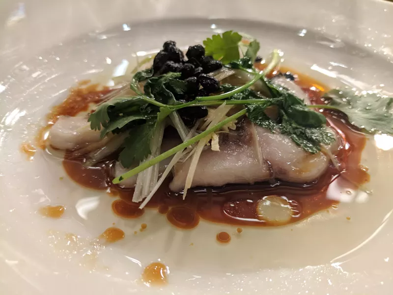Wild suzuki fish, ginger, cilantro, and fermented black beans - CP PHOTO: MAGGIE WEAVER