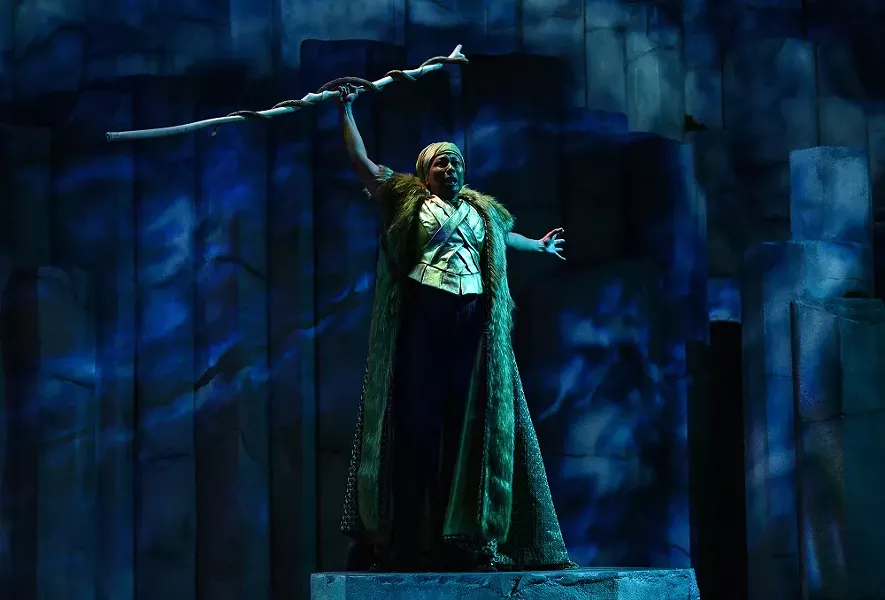 Tamara Tunie as Prospero in The Tempest. - MICHAEL HENNINGER