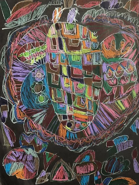 Rainbow Geometric Creature by Meghan Boyd - PHOTO: MEGHAN BOYD