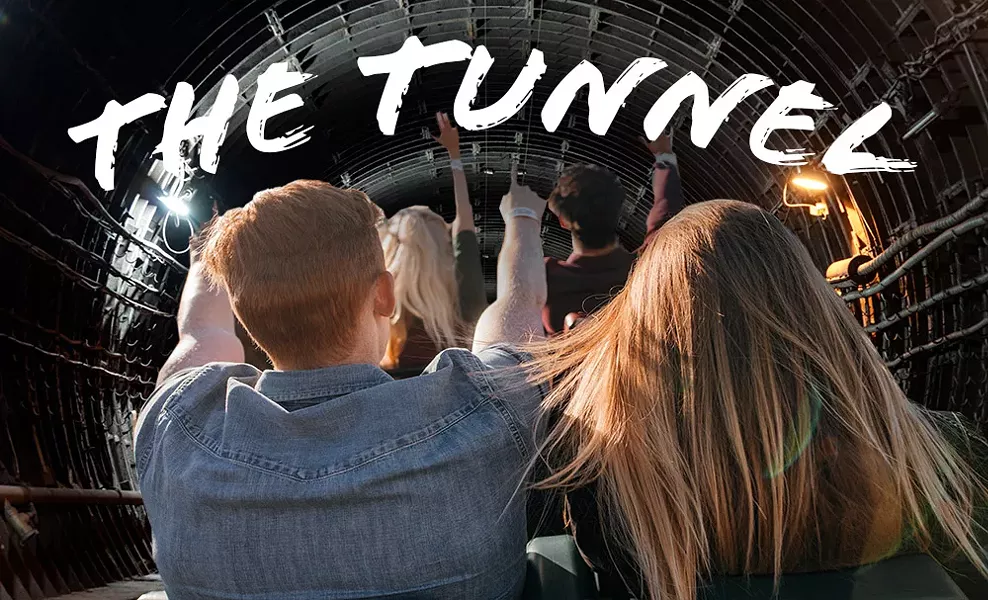 Artist's rendering of Pittsburgh-themed roller coaster, The Tunnel