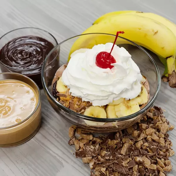 A Bruster's peanut butter banana sundae - PHOTOS: BRUSTER'S