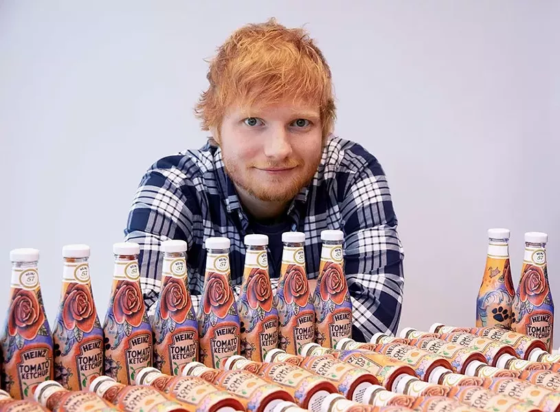 Ed Sheeran and his ketchup offspring - PHOTO: HEINZ