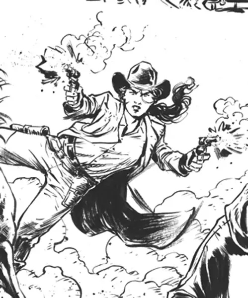 Art by Dave Wachter from "The Guns of Shadow Valley"