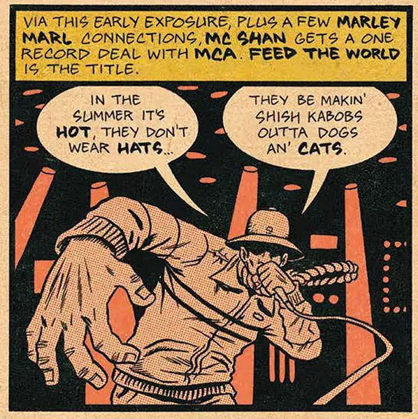 MC Shan as depicted by Ed Piskor