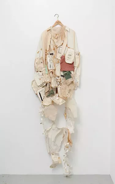 Alison Knowles’ “Book in a Shirt” - PHOTO COURTESY OF THE ARTIST AND JAMES FUENTES GALLERY, NEW YORK